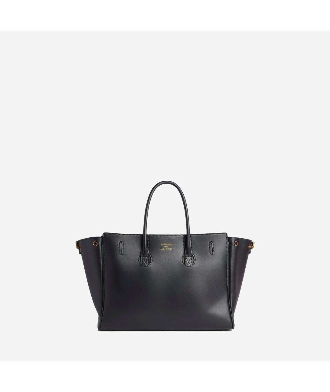BALENCIAGA Черная кожаная сумка тоут, фото 3