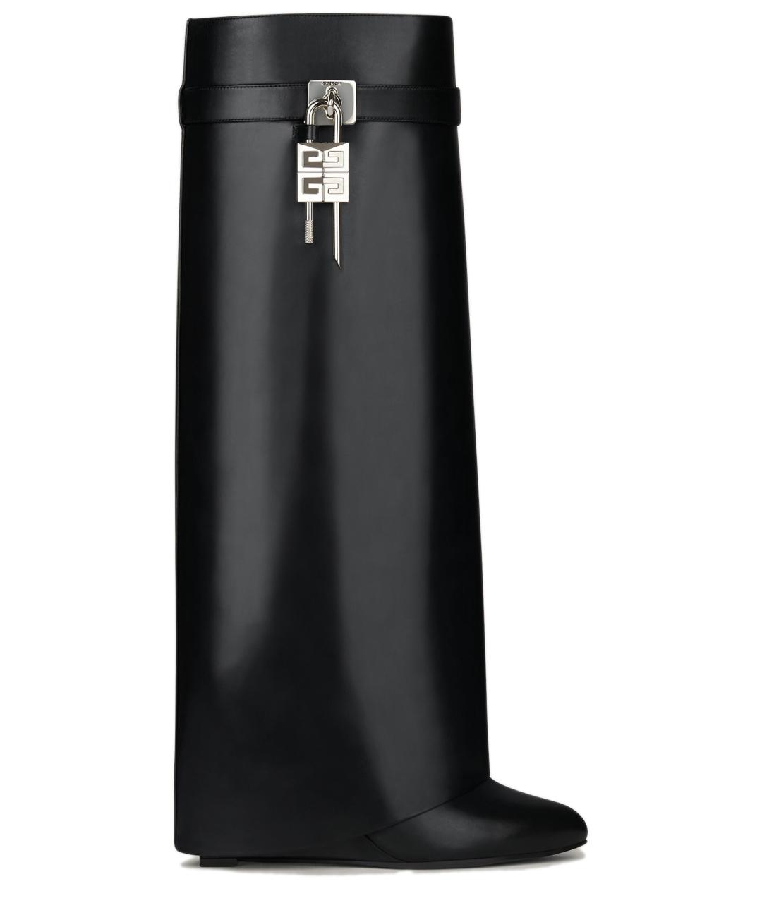 GIVENCHY Черные кожаные сапоги, фото 1