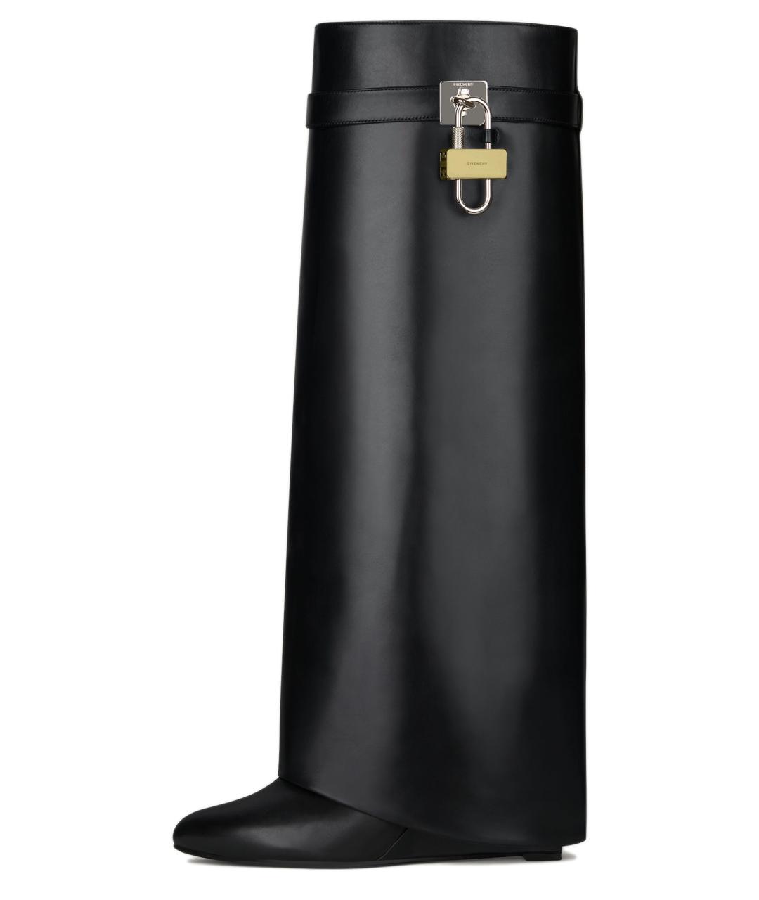 GIVENCHY Черные кожаные сапоги, фото 2