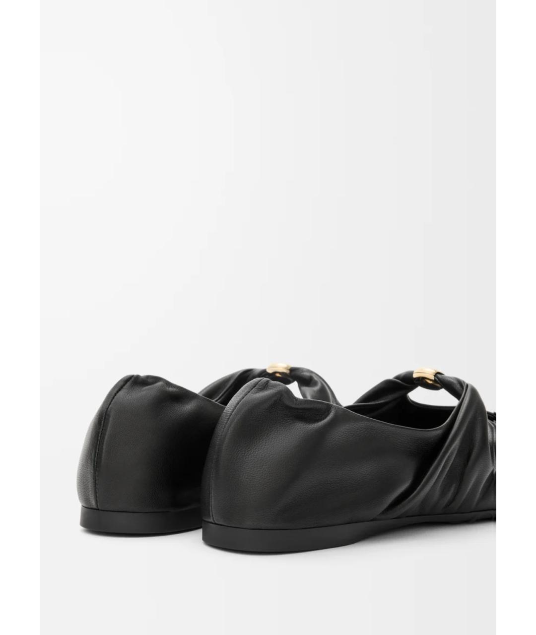 LOEWE Черные кожаные балетки, фото 5
