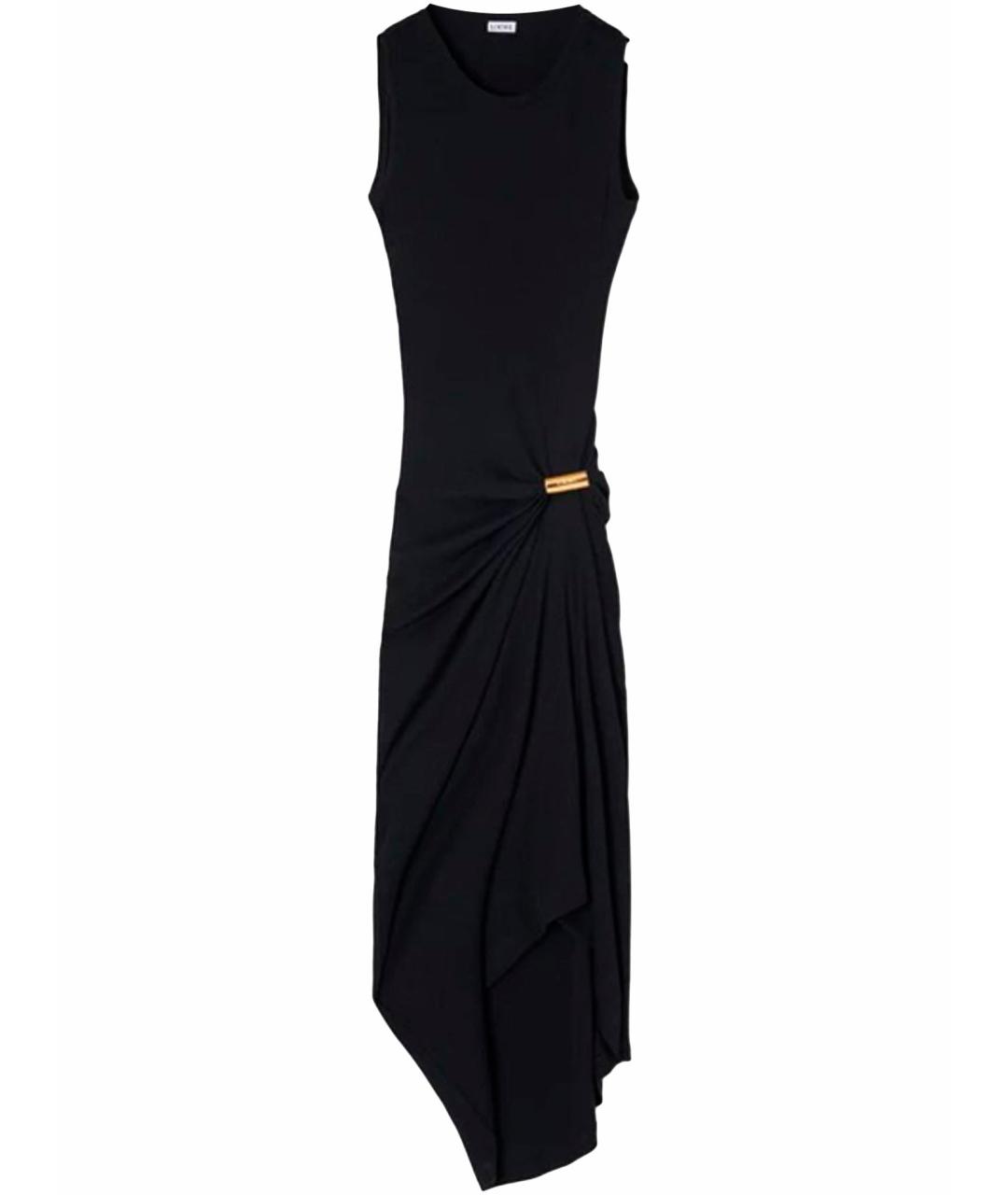 LOEWE Черное хлопковое платье, фото 1