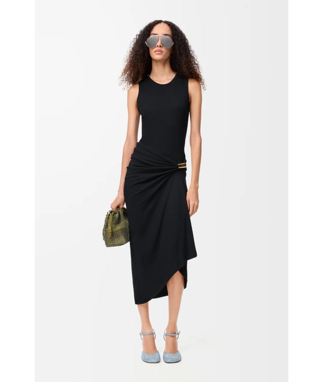 LOEWE Черное хлопковое платье, фото 2