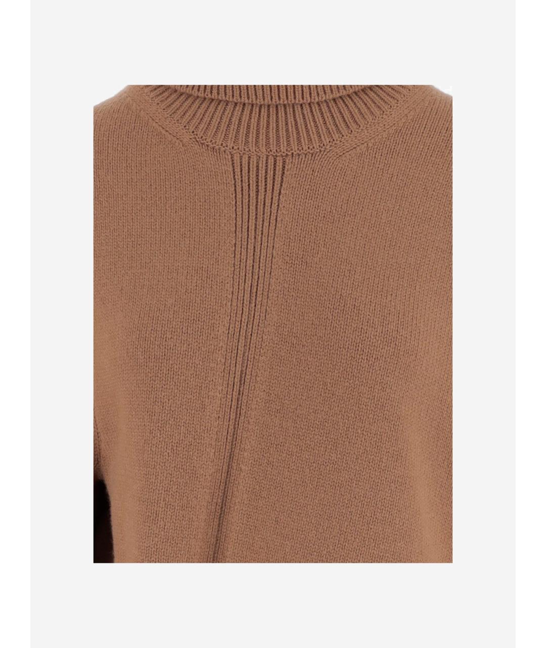 JIL SANDER Коричневый шерстяной джемпер / свитер, фото 3