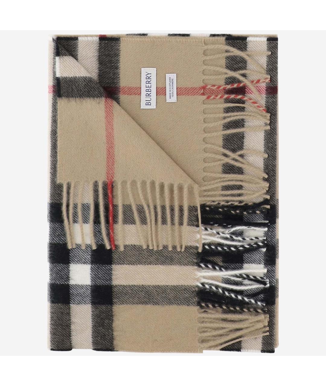 BURBERRY Бежевый шарф, фото 2