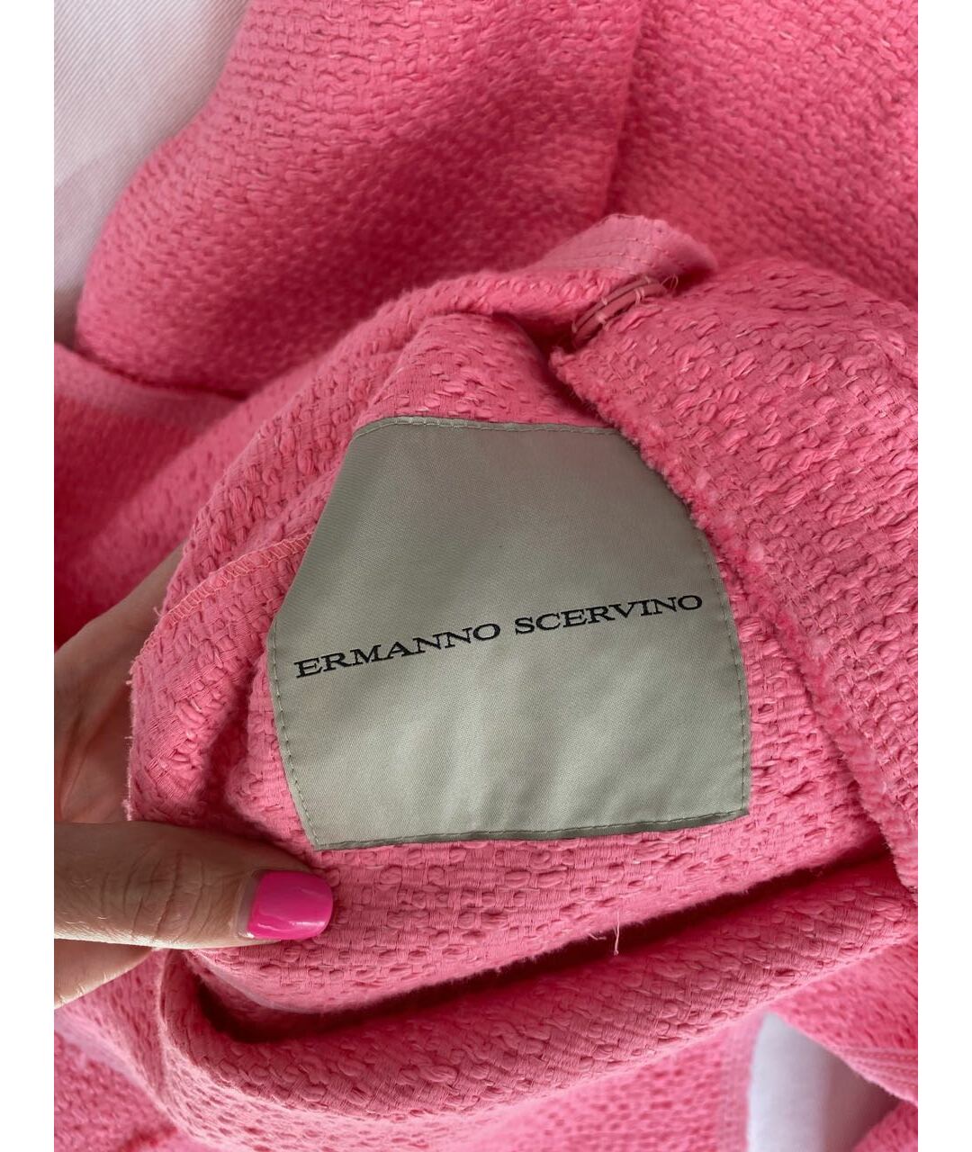ERMANNO SCERVINO Розовый хлопковый жакет/пиджак, фото 5