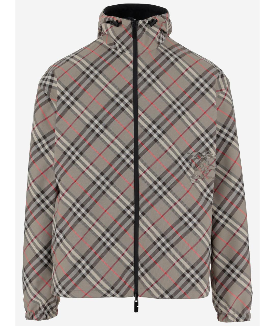BURBERRY Бежевая полиэстеровая куртка, фото 6