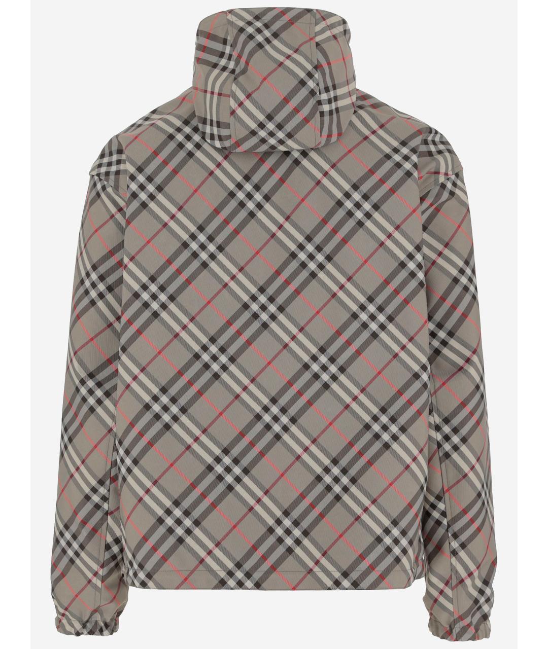 BURBERRY Бежевая полиэстеровая куртка, фото 2