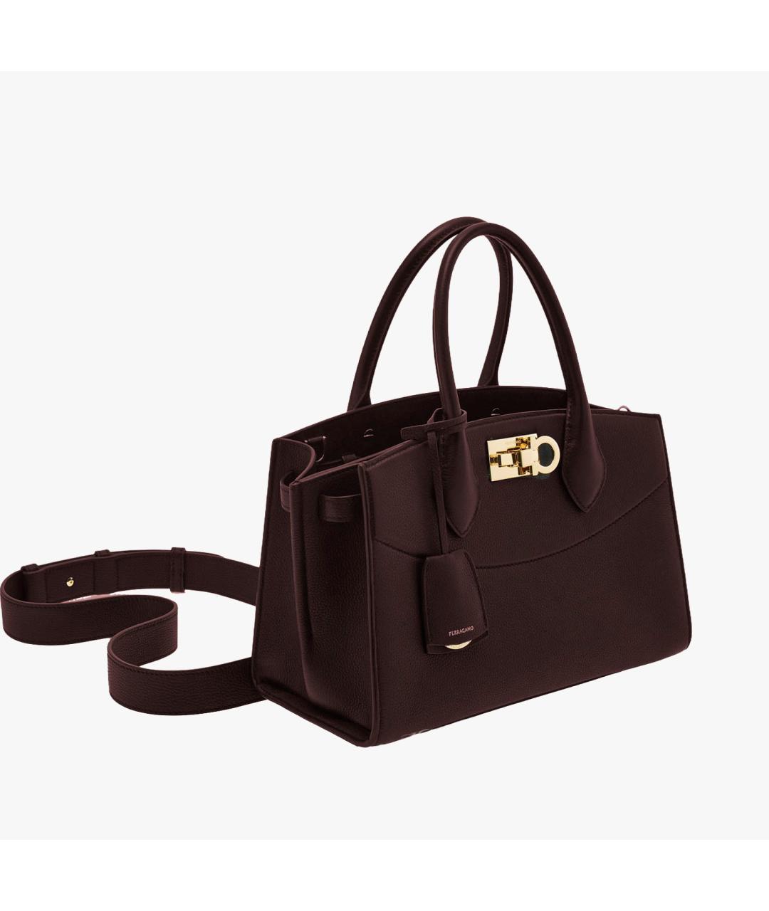 FERRAGAMO Бордовая сумка тоут, фото 4