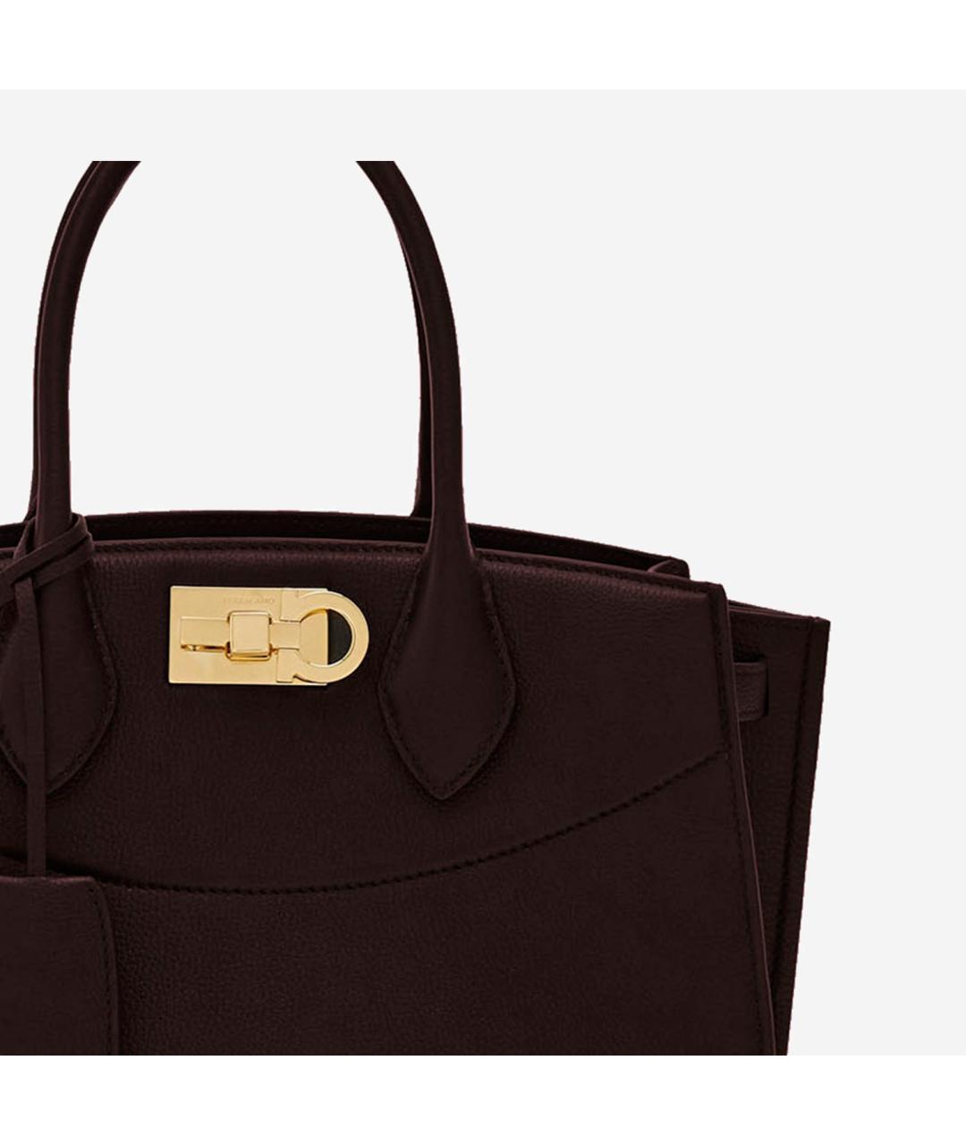 FERRAGAMO Бордовая сумка тоут, фото 5