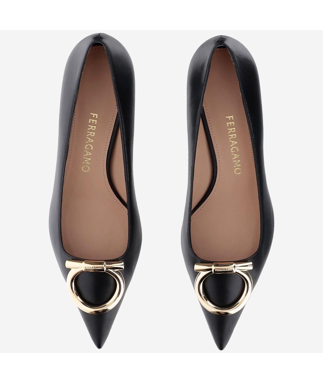 FERRAGAMO Черные кожаные туфли, фото 2