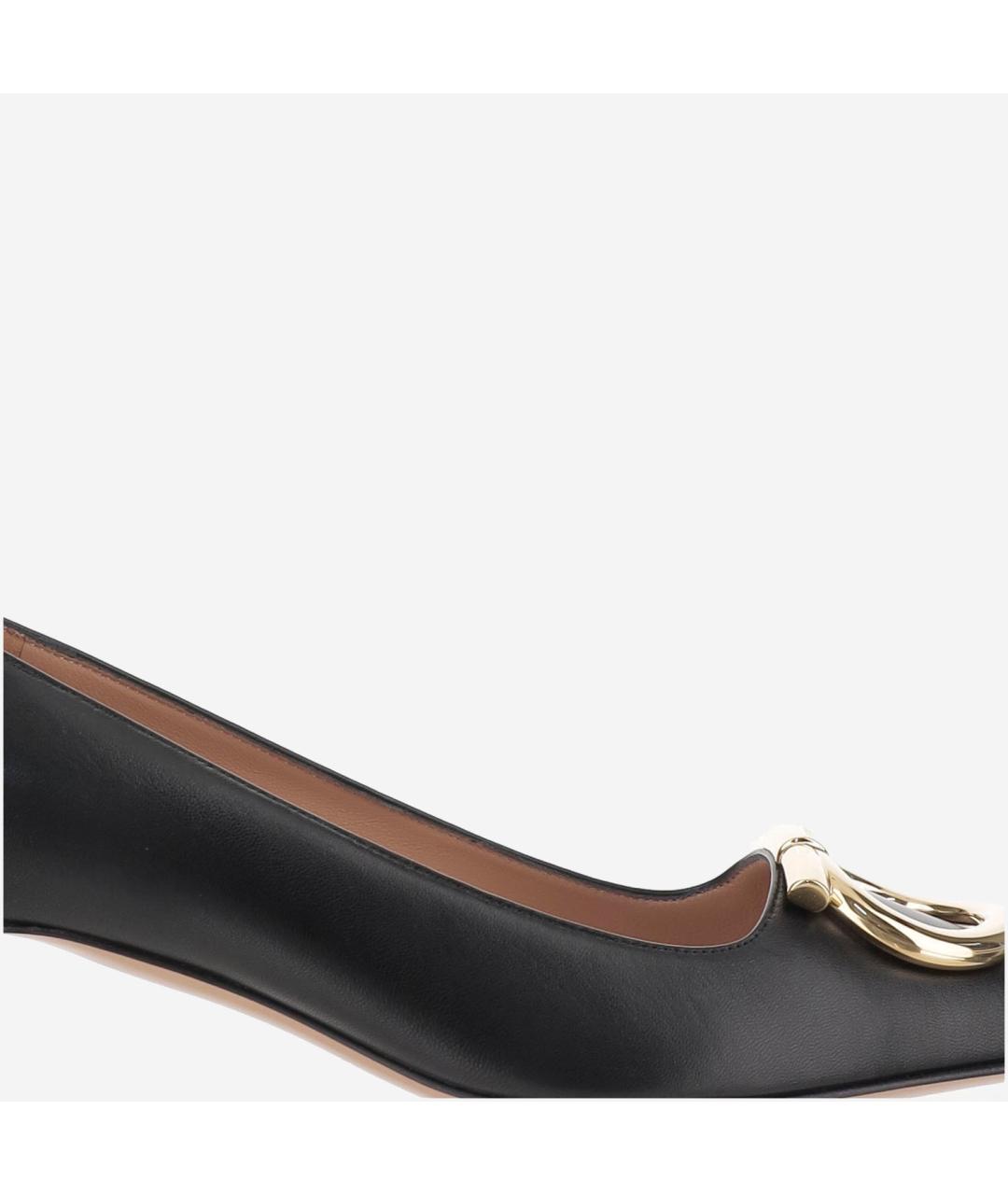FERRAGAMO Черные кожаные туфли, фото 5