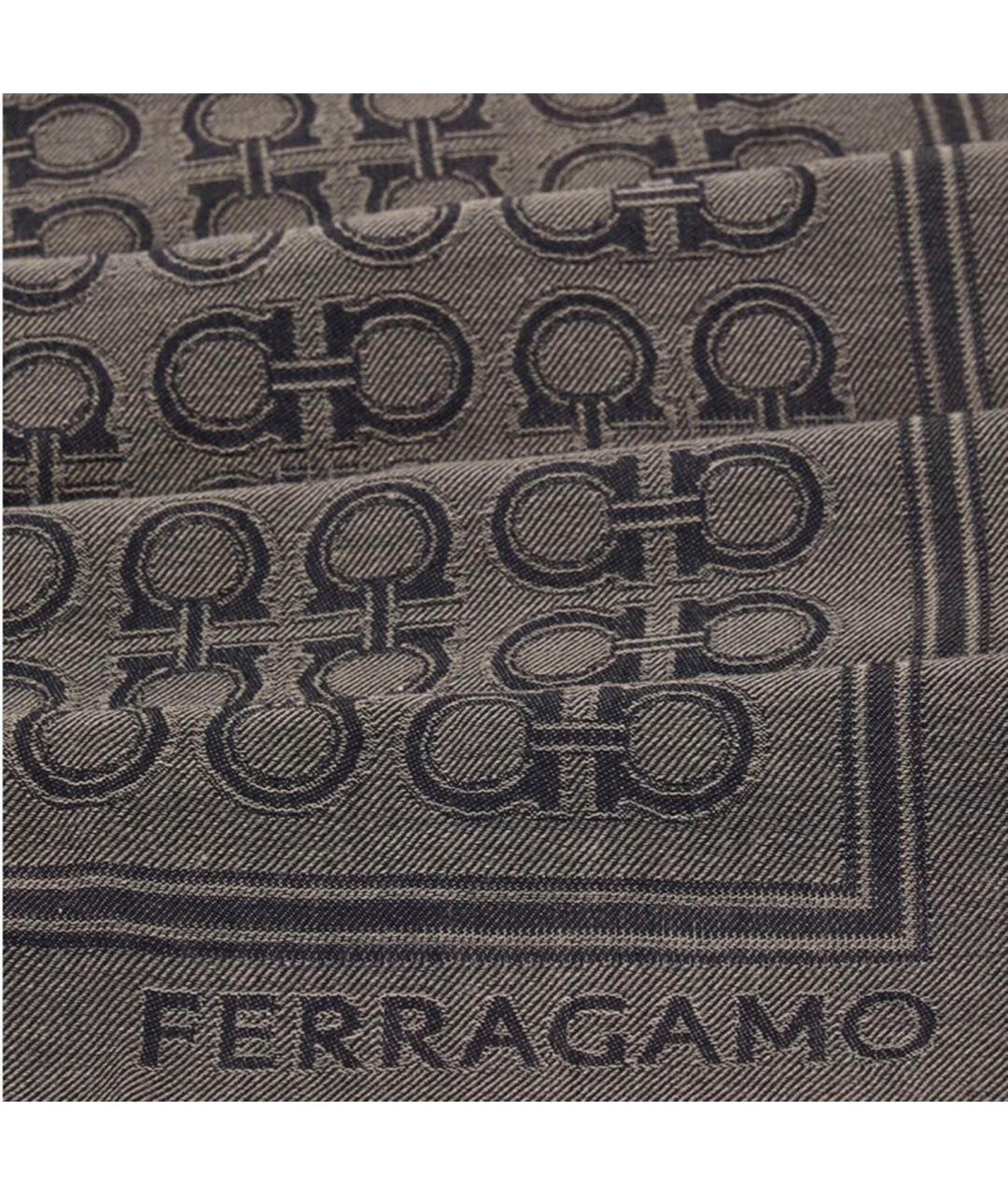 FERRAGAMO Коричневый шарф, фото 2