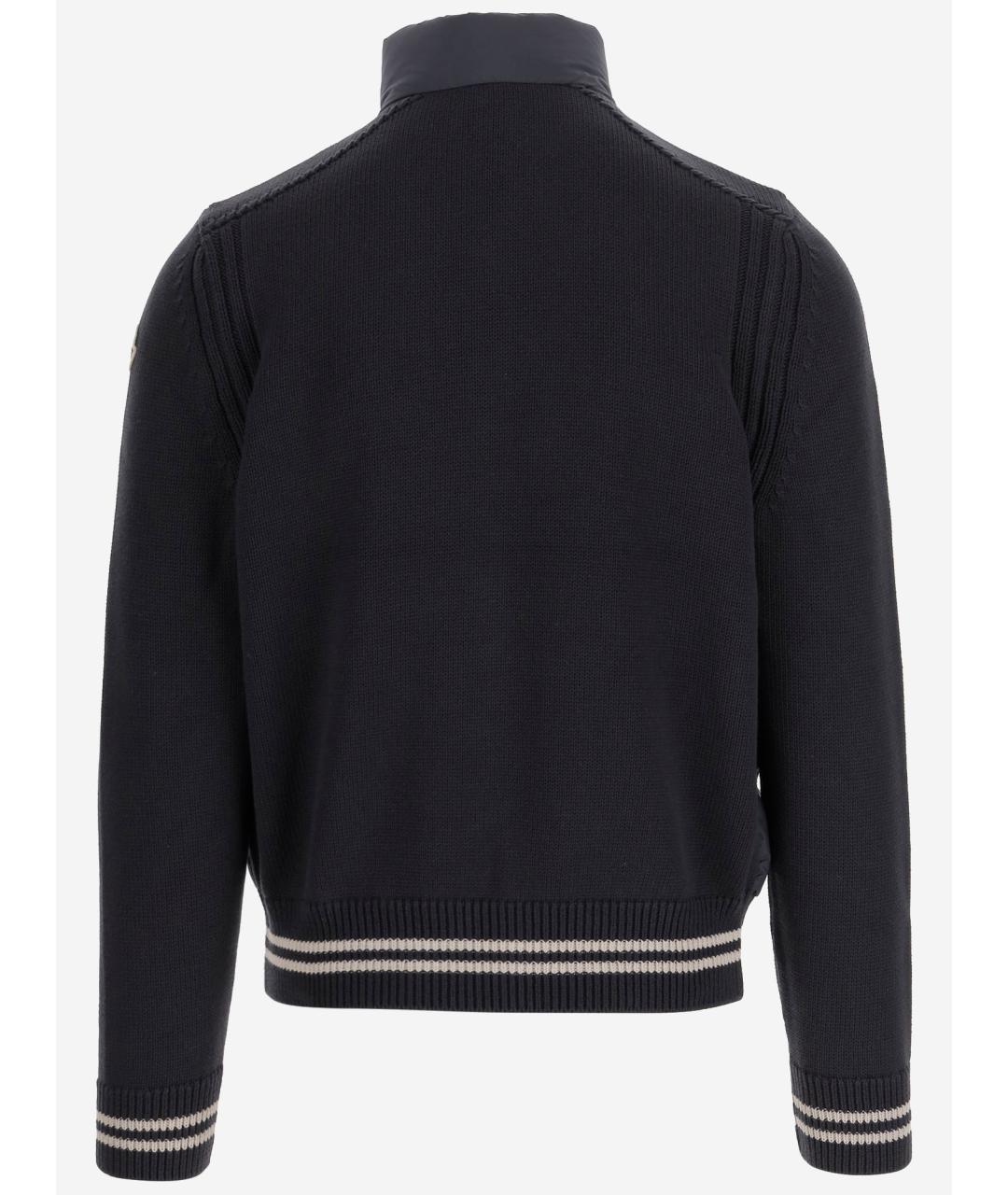 MONCLER Темно-синяя полиэстеровая куртка, фото 2