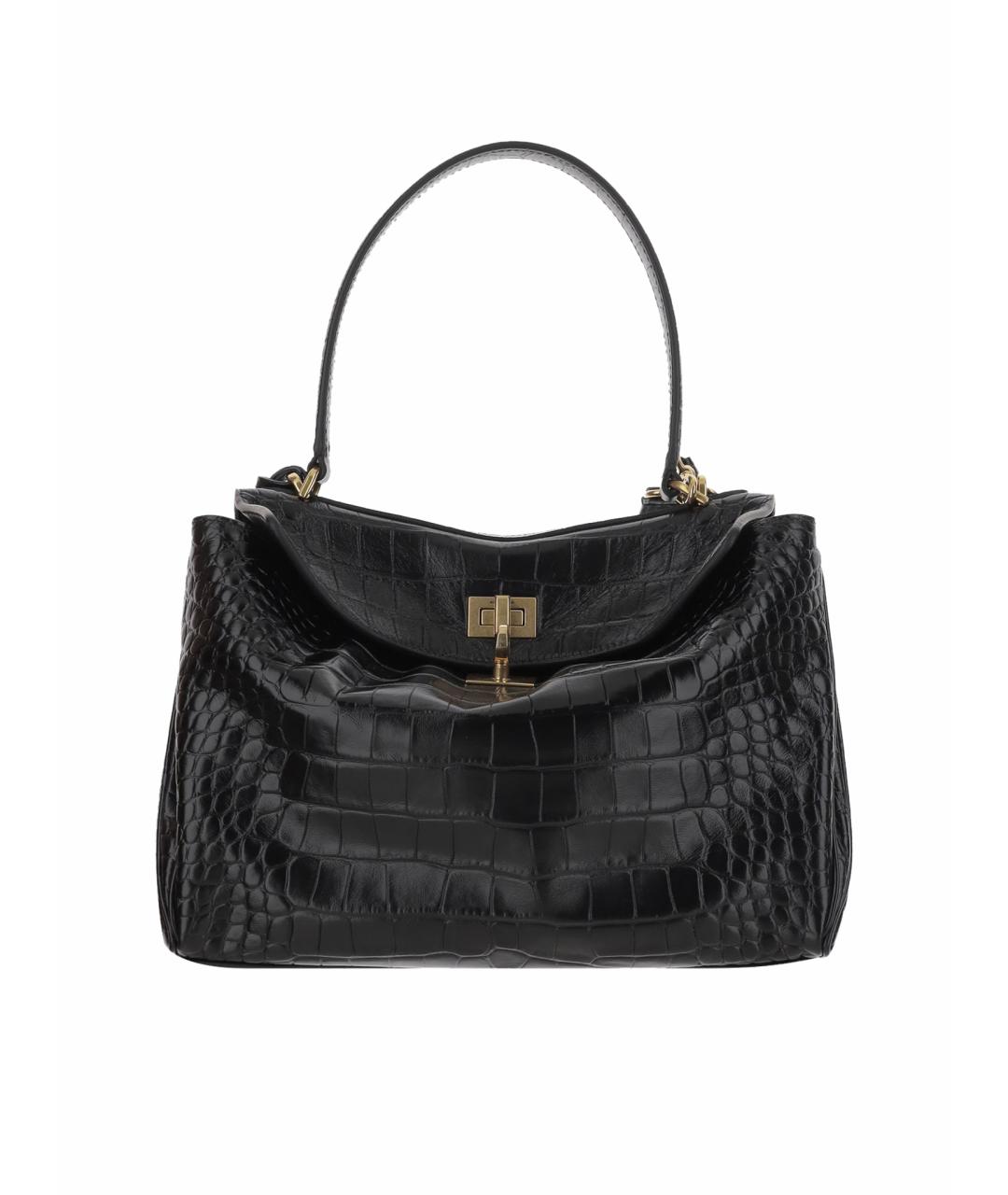BALENCIAGA Черная кожаная сумка с короткими ручками, фото 1
