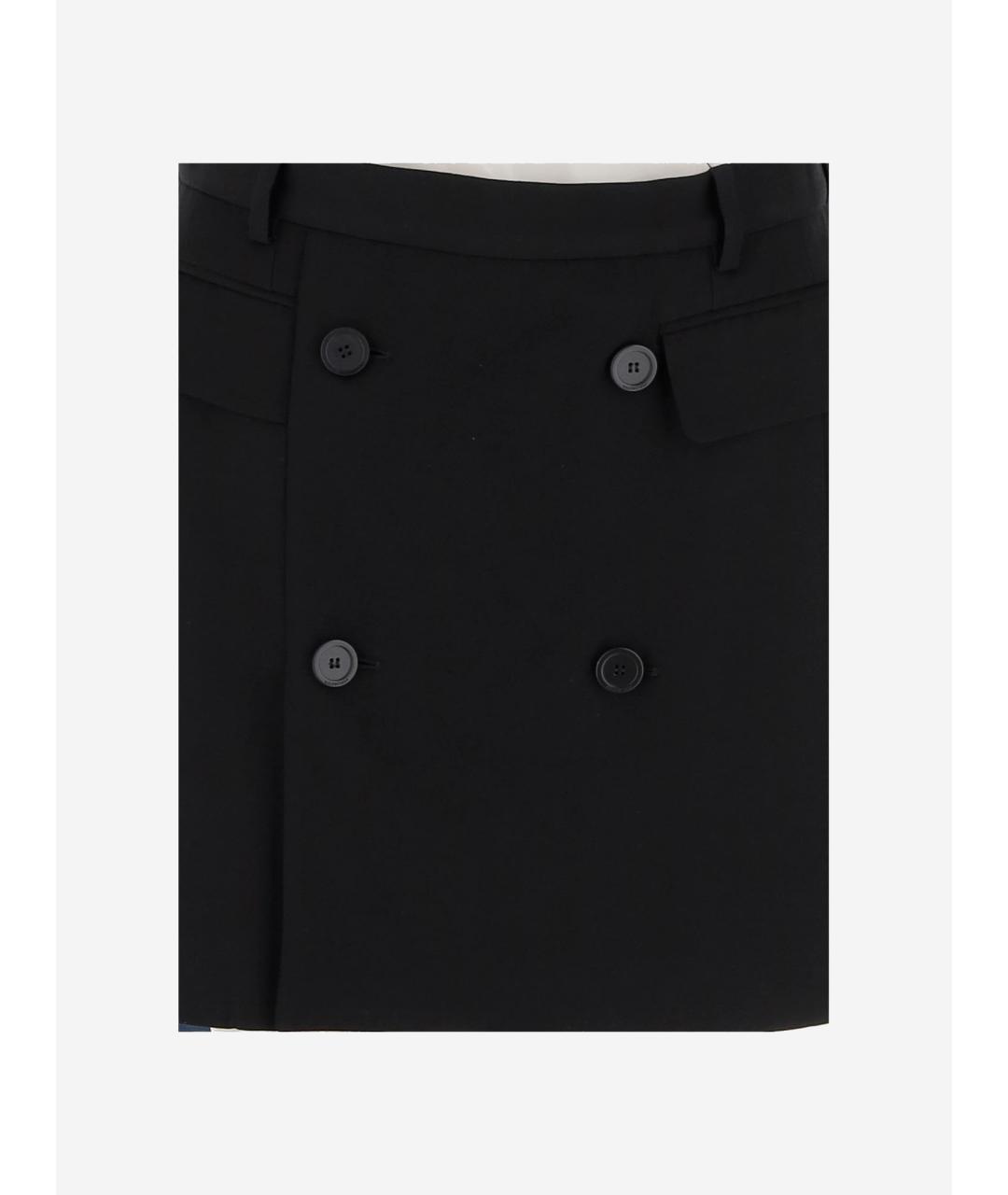 BALENCIAGA Черная юбка мини, фото 3