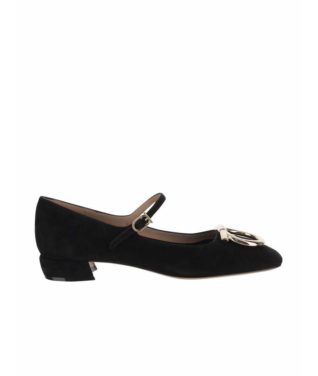 FERRAGAMO Черные балетки, фото 1