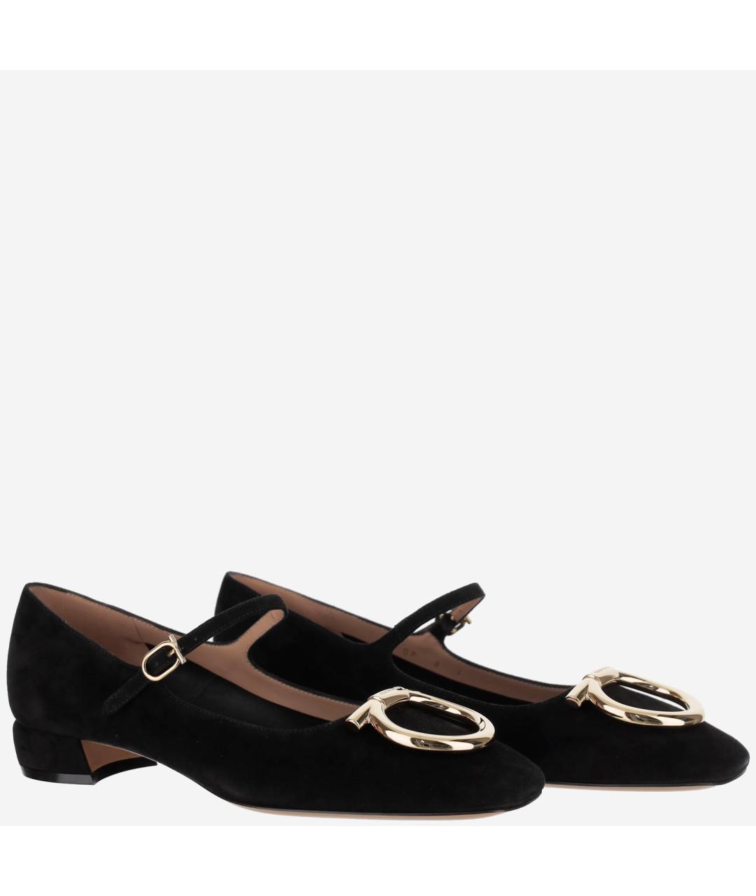 FERRAGAMO Черные балетки, фото 3