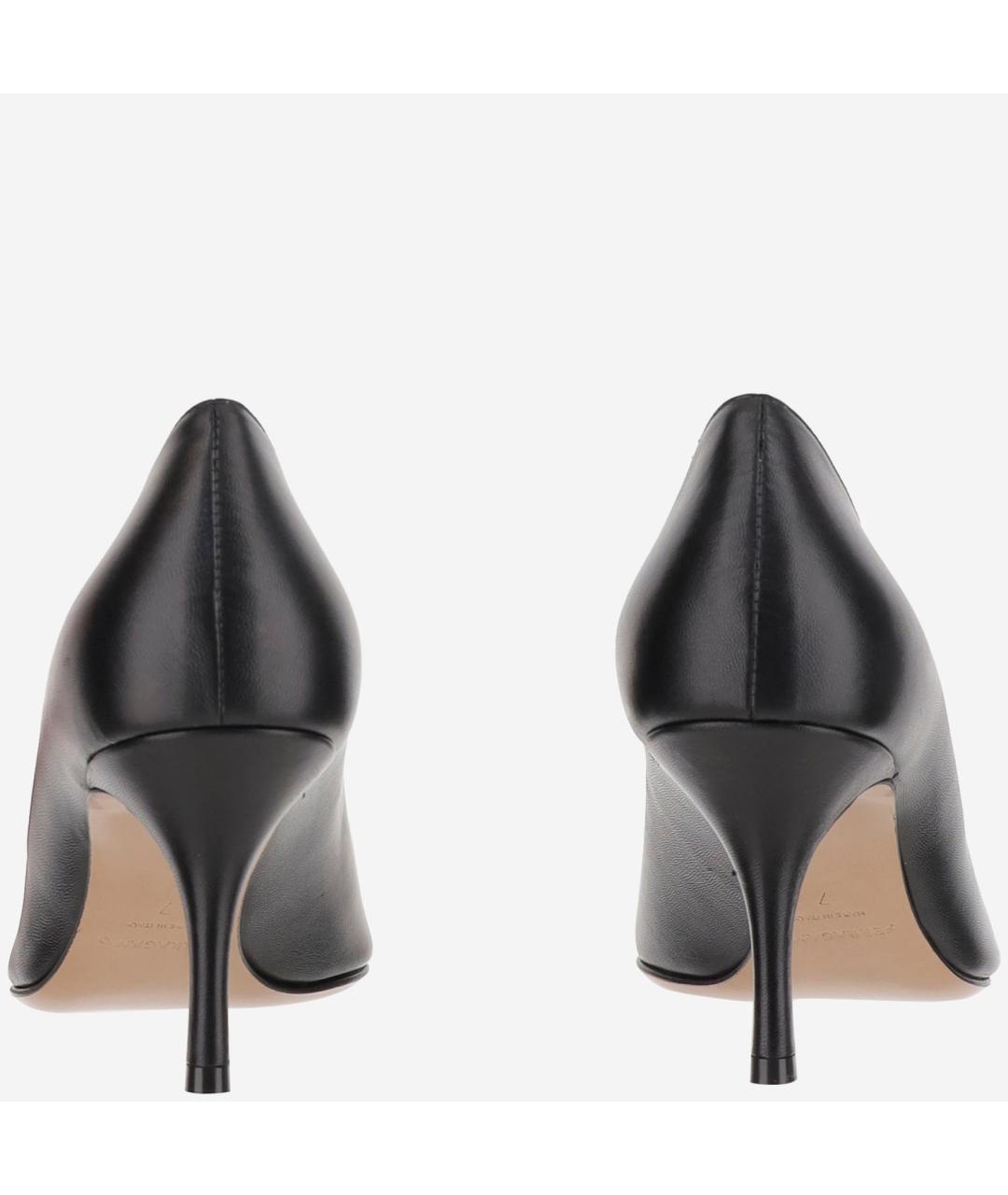 FERRAGAMO Черные кожаные туфли, фото 4