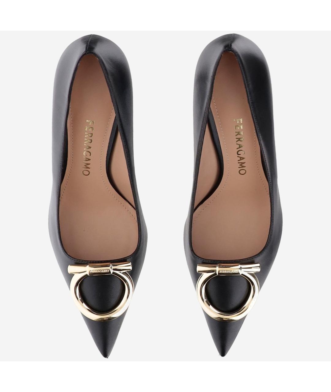FERRAGAMO Черные кожаные туфли, фото 2