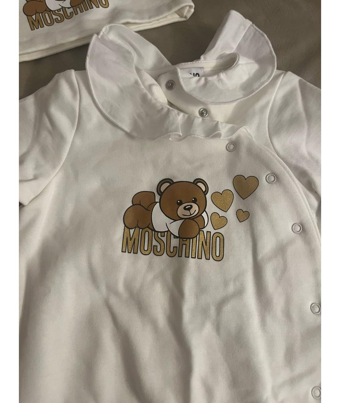 MOSCHINO Бежевый хлопковый боди/ползунок, фото 7