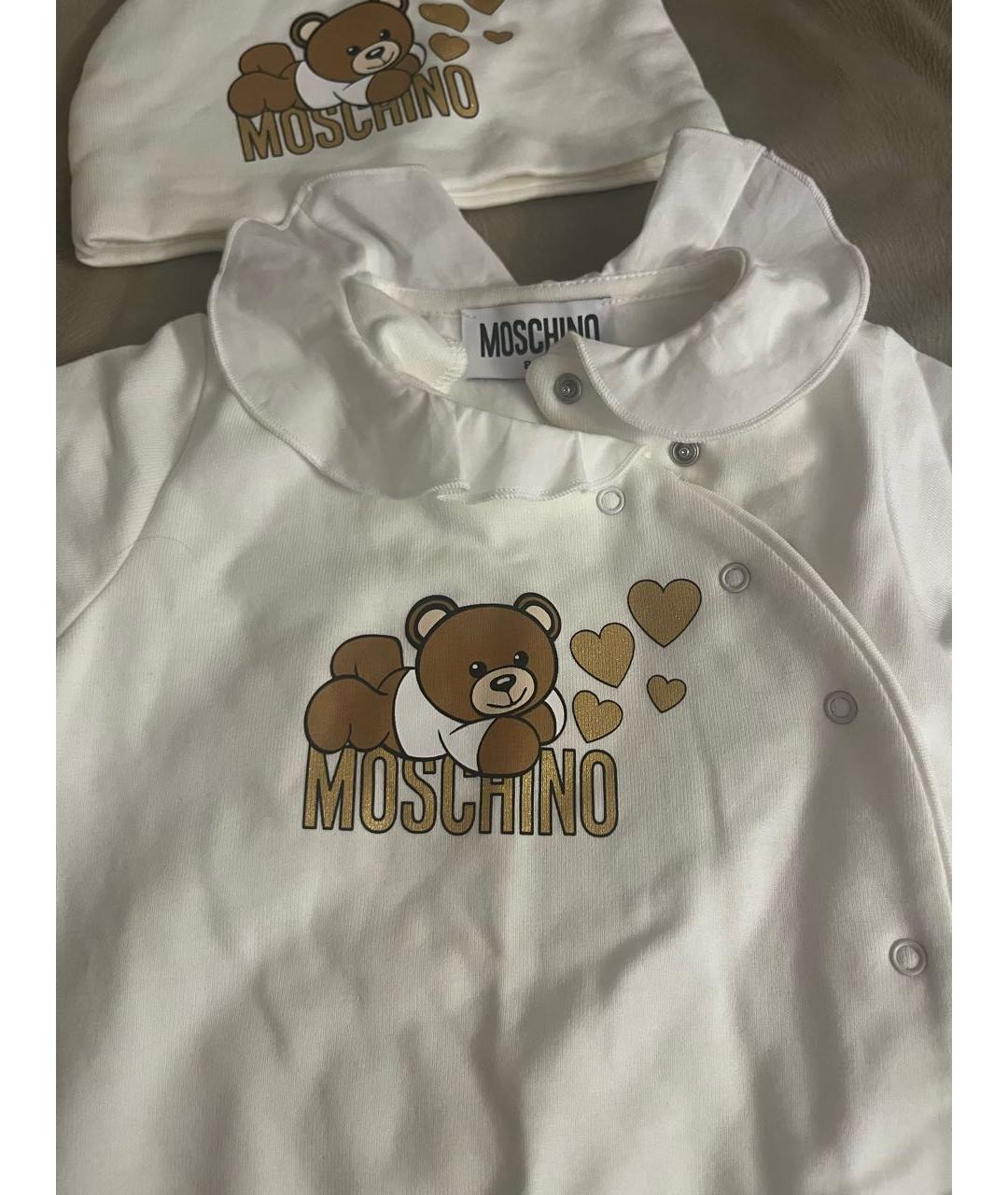 MOSCHINO Бежевый хлопковый боди/ползунок, фото 3