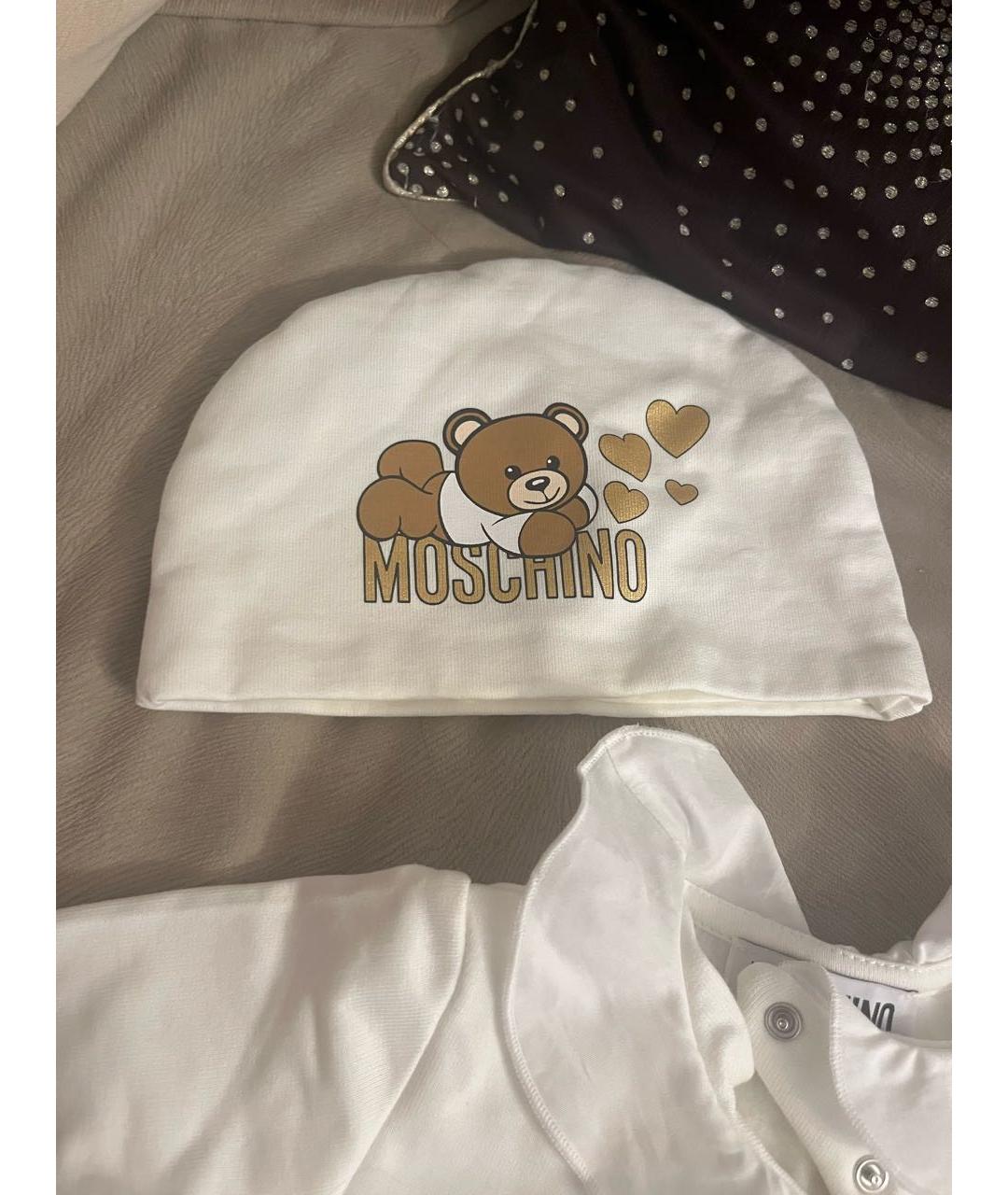MOSCHINO Бежевый хлопковый боди/ползунок, фото 8