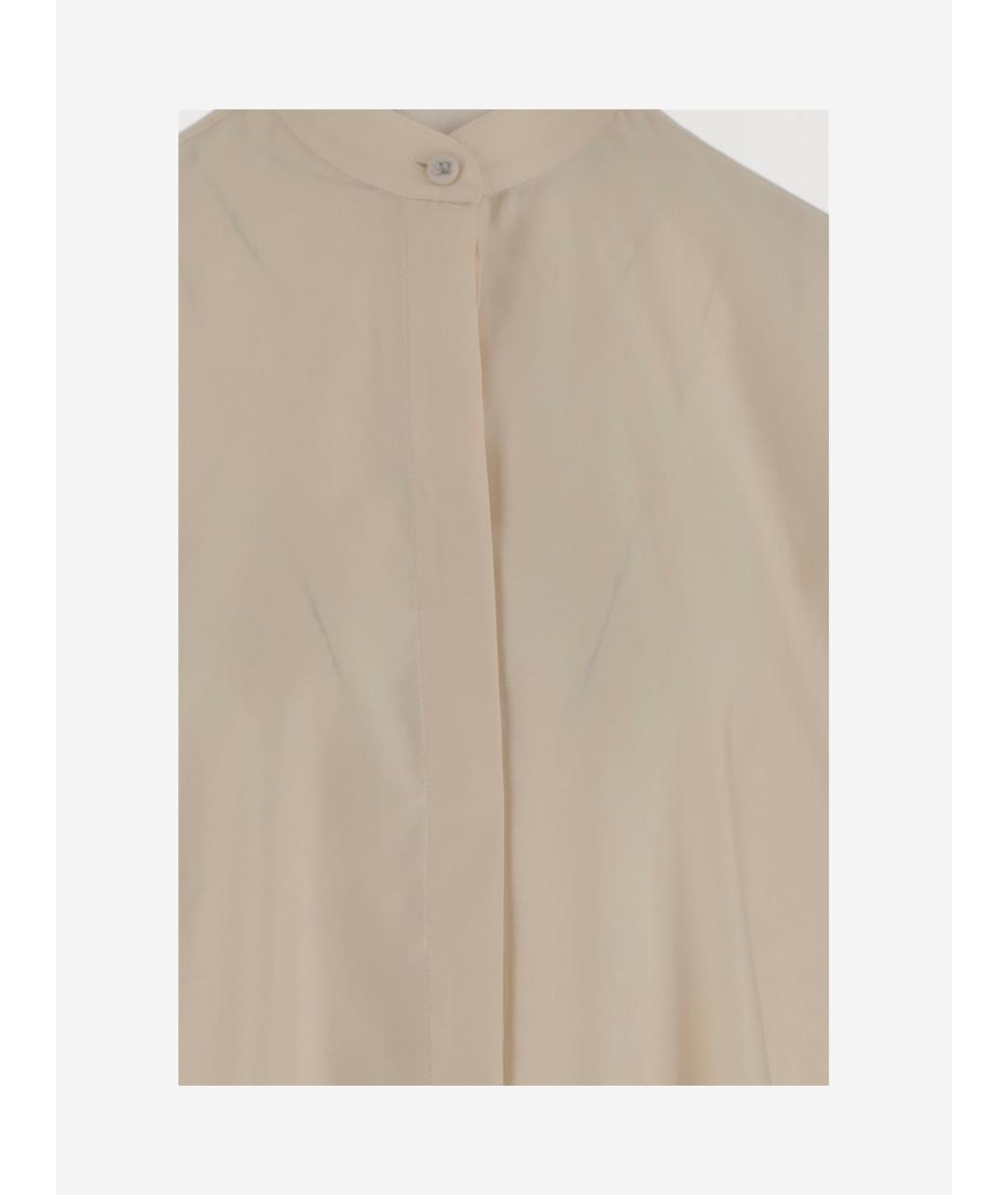 MAX MARA Бежевая хлопковая рубашка, фото 3