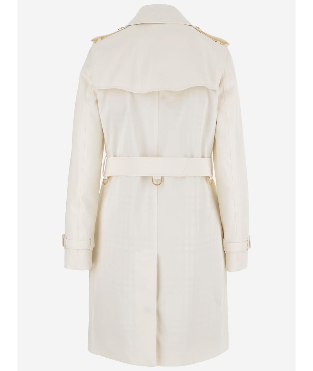 BURBERRY Белое хлопковое пальто, фото 2