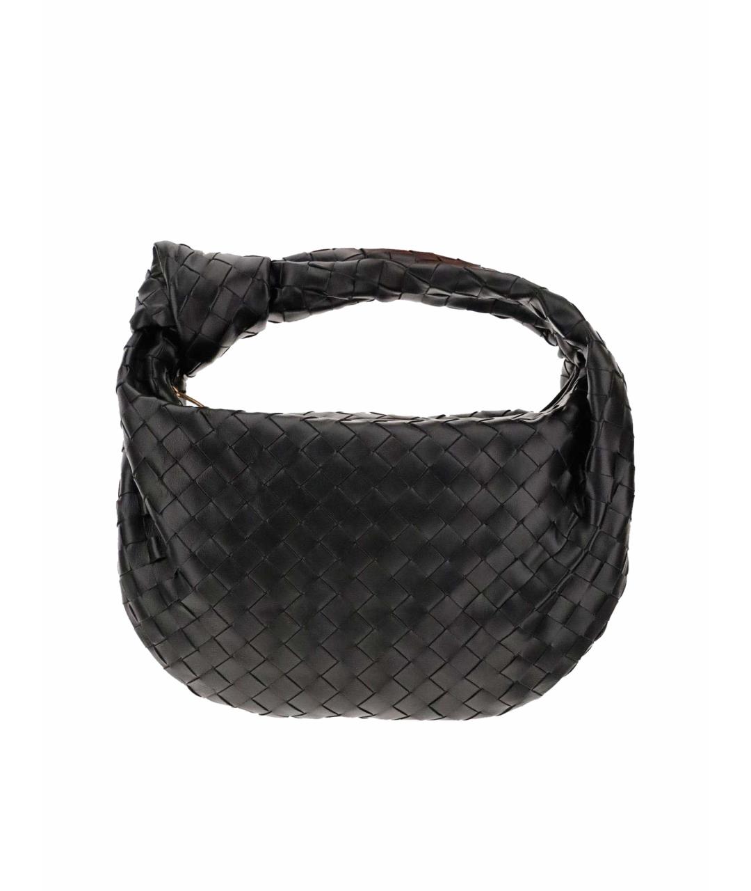 BOTTEGA VENETA Черная кожаная сумка с короткими ручками, фото 1