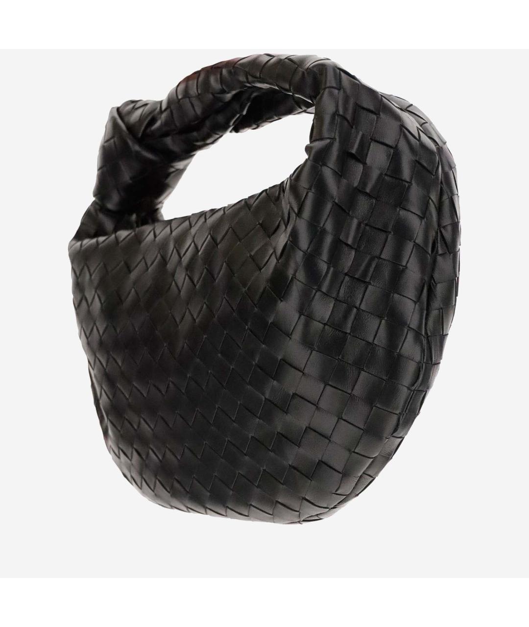BOTTEGA VENETA Черная кожаная сумка с короткими ручками, фото 2
