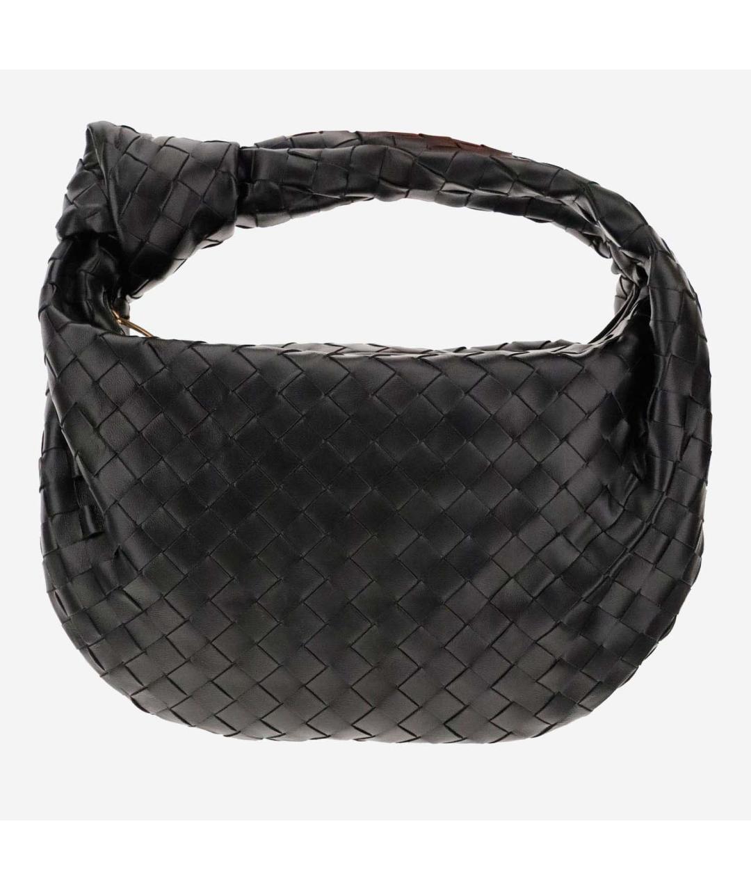 BOTTEGA VENETA Черная кожаная сумка с короткими ручками, фото 5