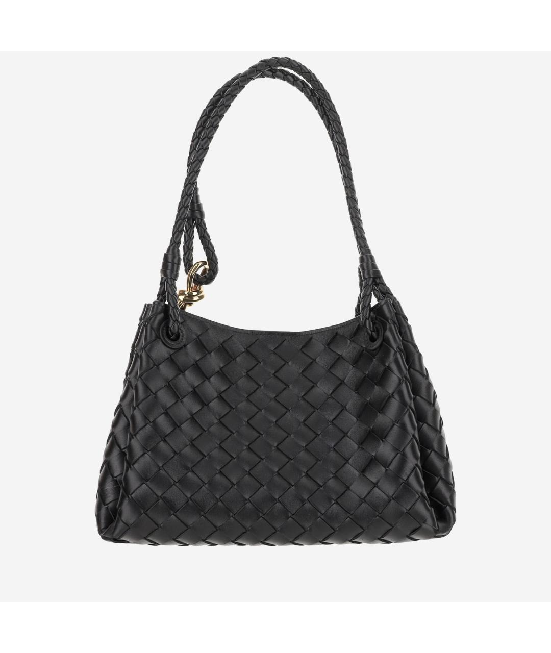 BOTTEGA VENETA Черная кожаная сумка через плечо, фото 3