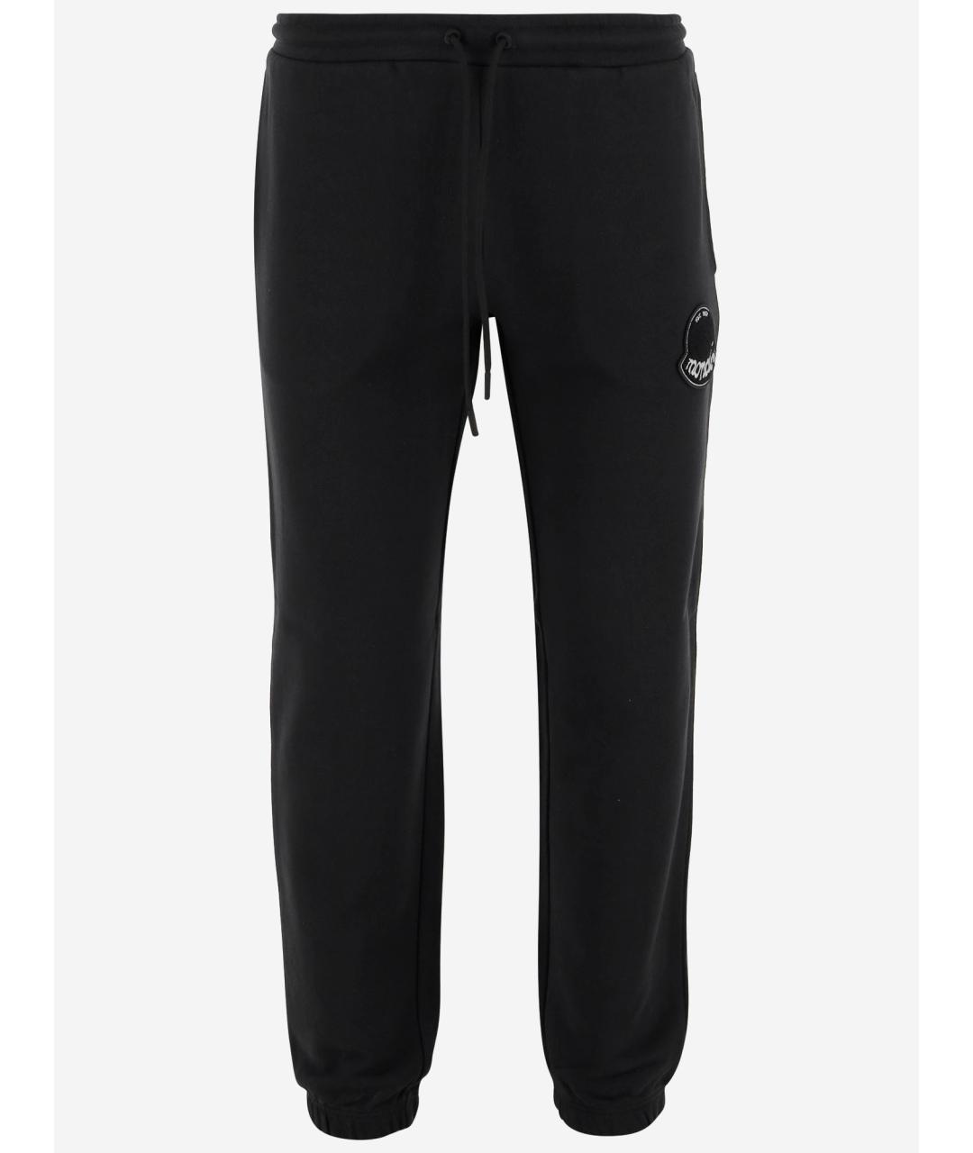 MONCLER Черные хлопковые повседневные брюки, фото 4