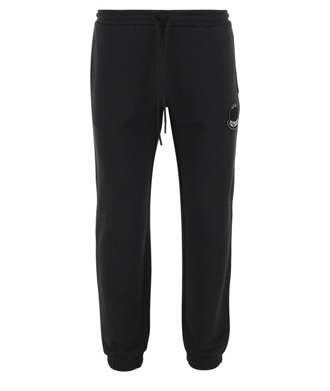 MONCLER Черные хлопковые повседневные брюки, фото 1