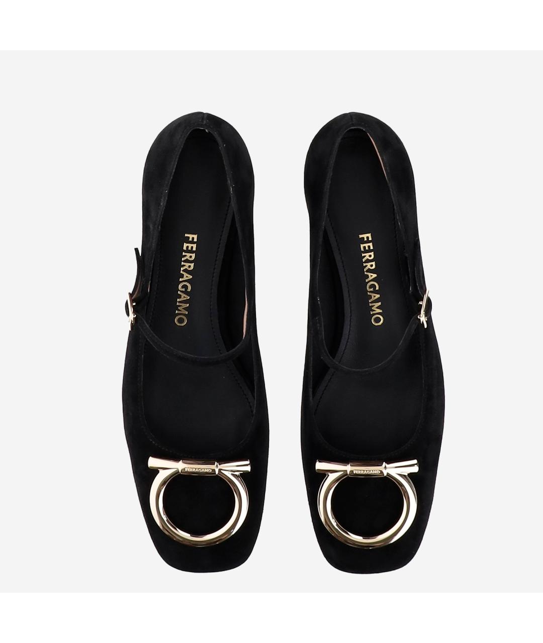 FERRAGAMO Черные балетки, фото 4