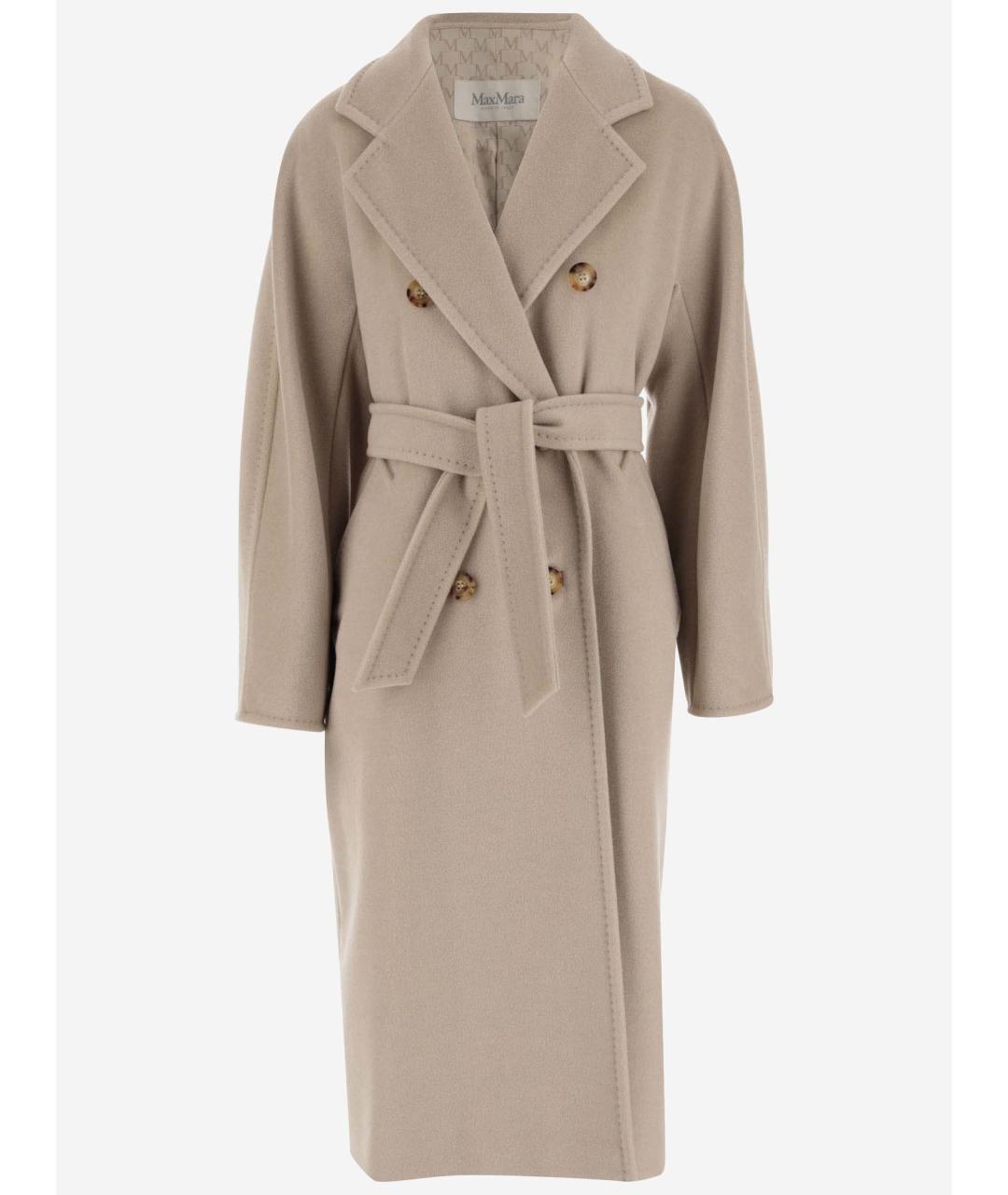 MAX MARA Бежевое шерстяное пальто, фото 4