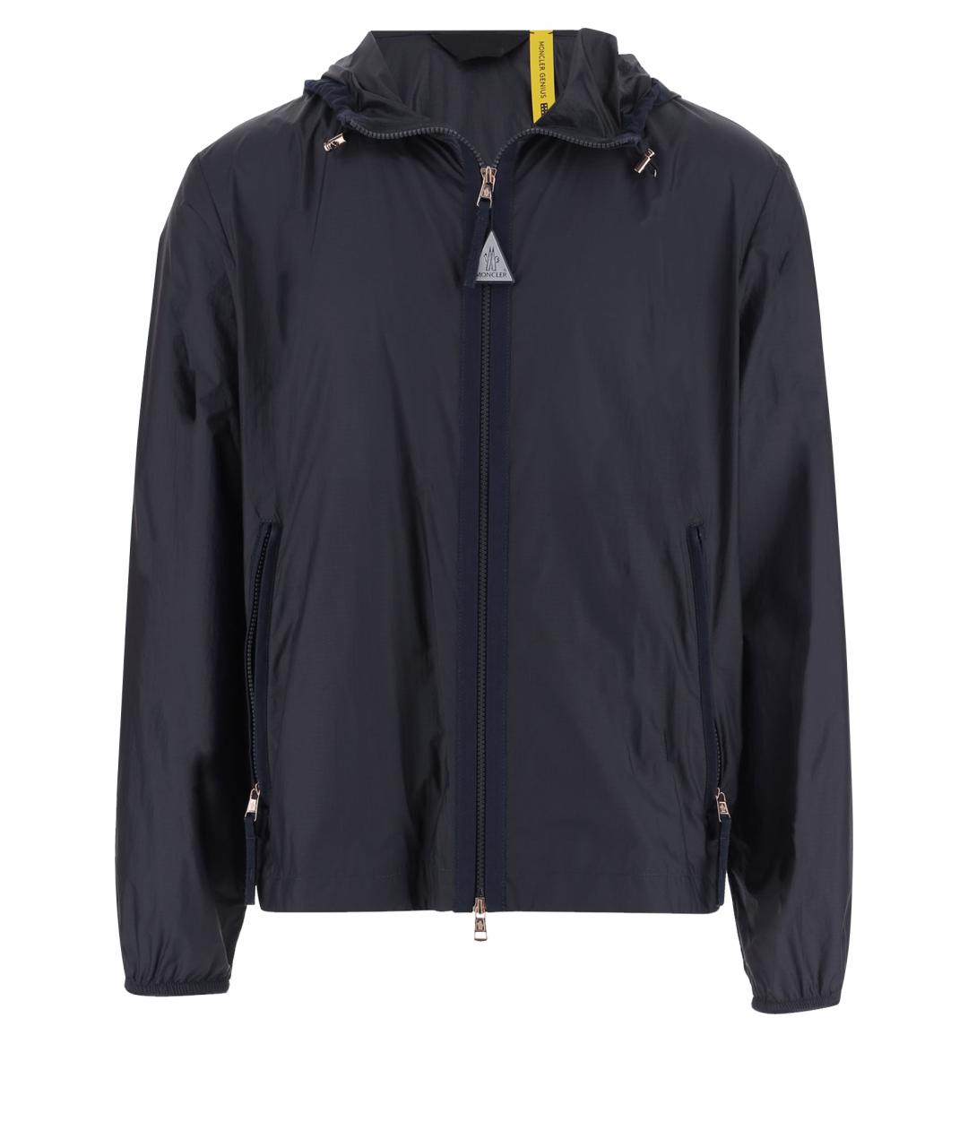 MONCLER Темно-синяя полиамидовая куртка, фото 1