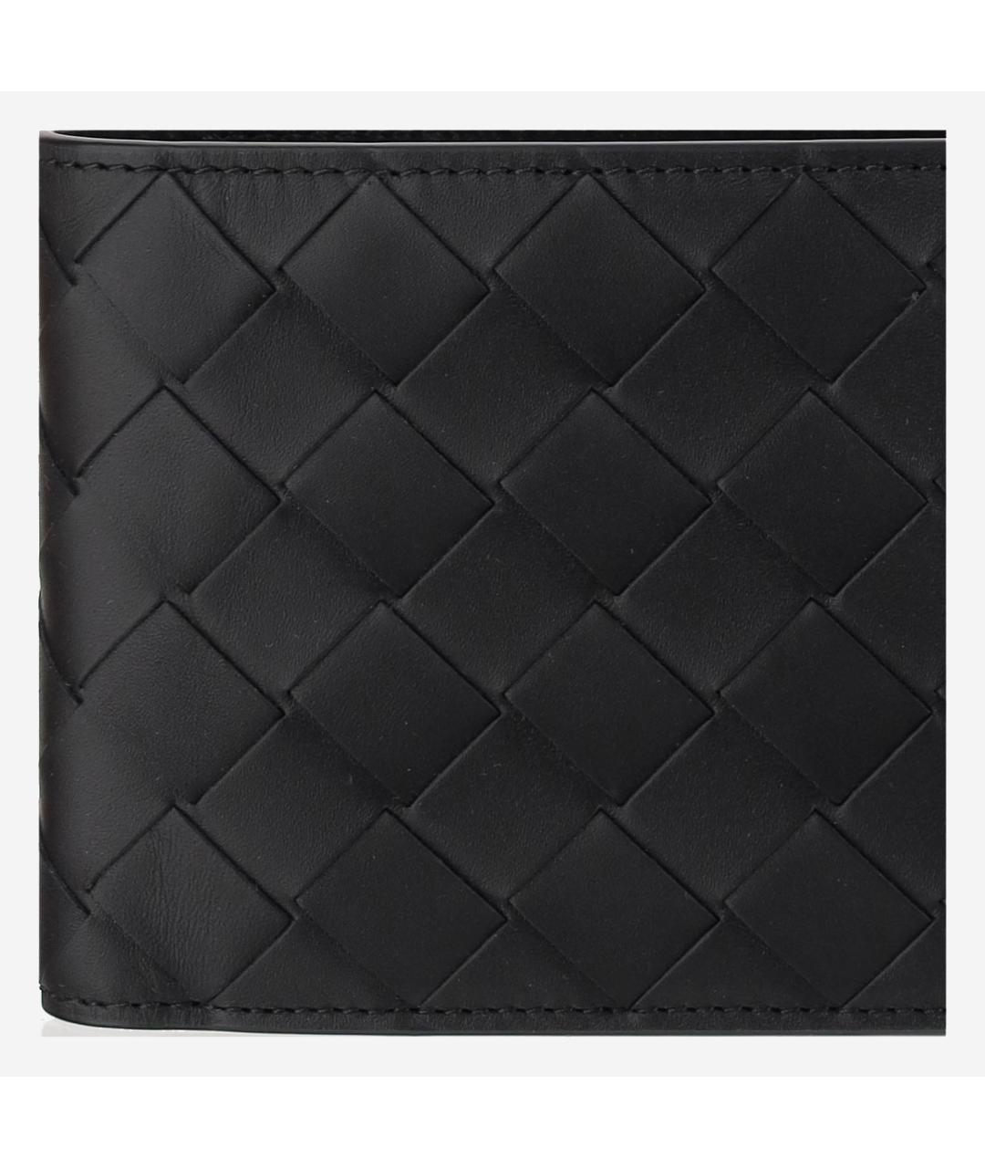 BOTTEGA VENETA Черный кожаный кошелек, фото 4