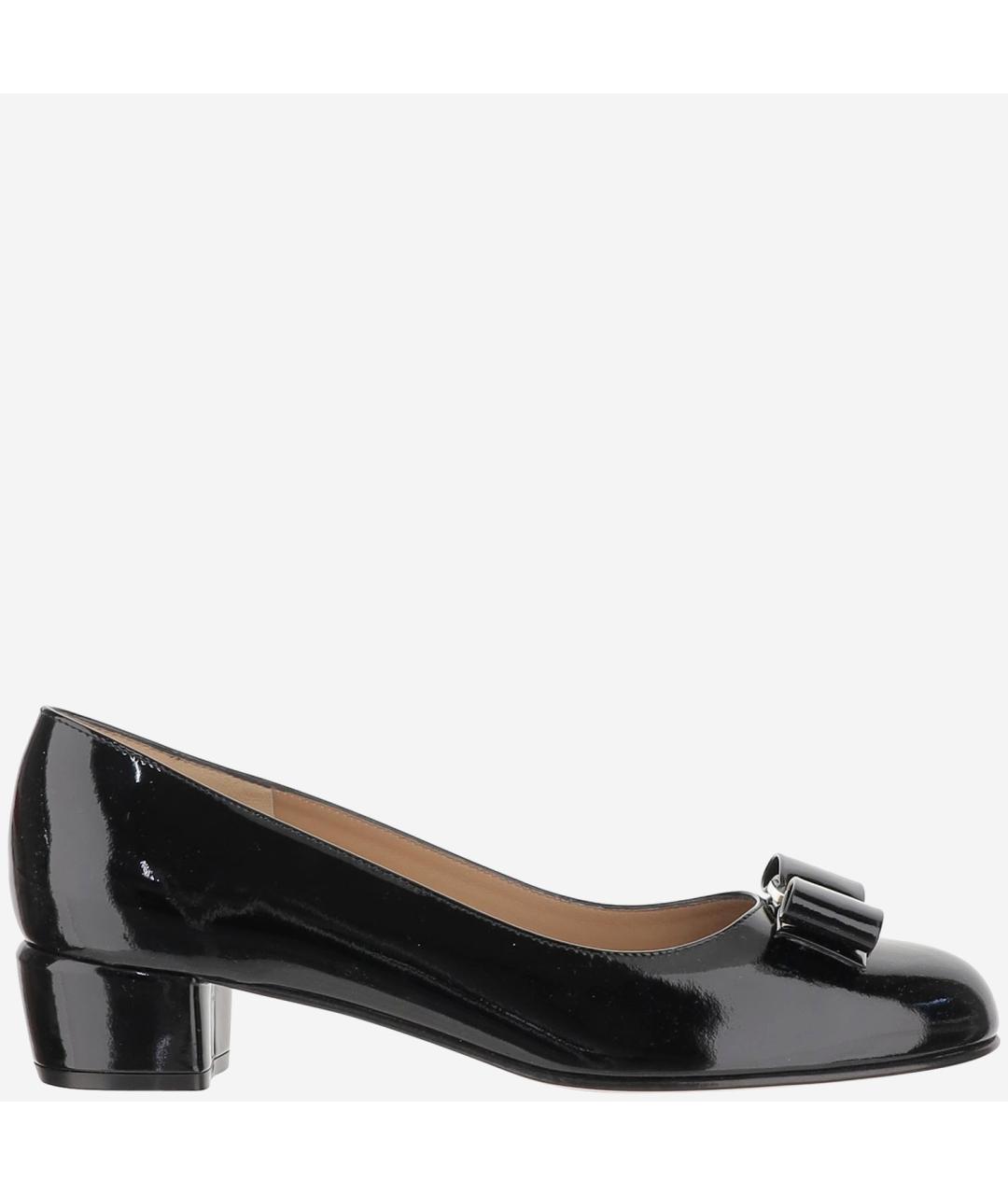 FERRAGAMO Черные туфли из лакированной кожи, фото 6