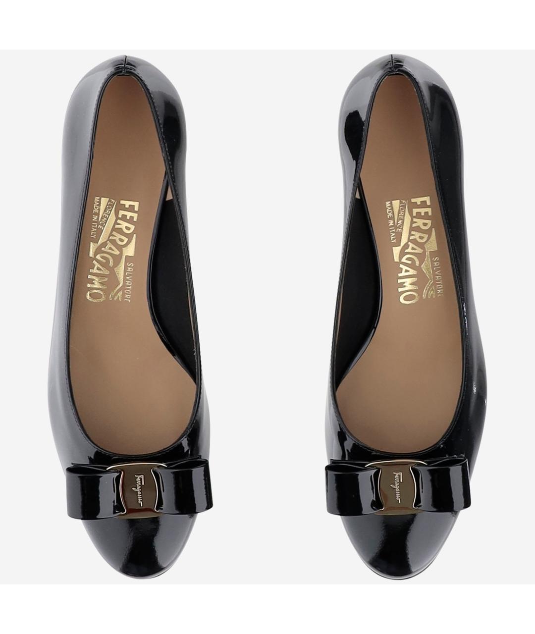 FERRAGAMO Черные туфли из лакированной кожи, фото 2