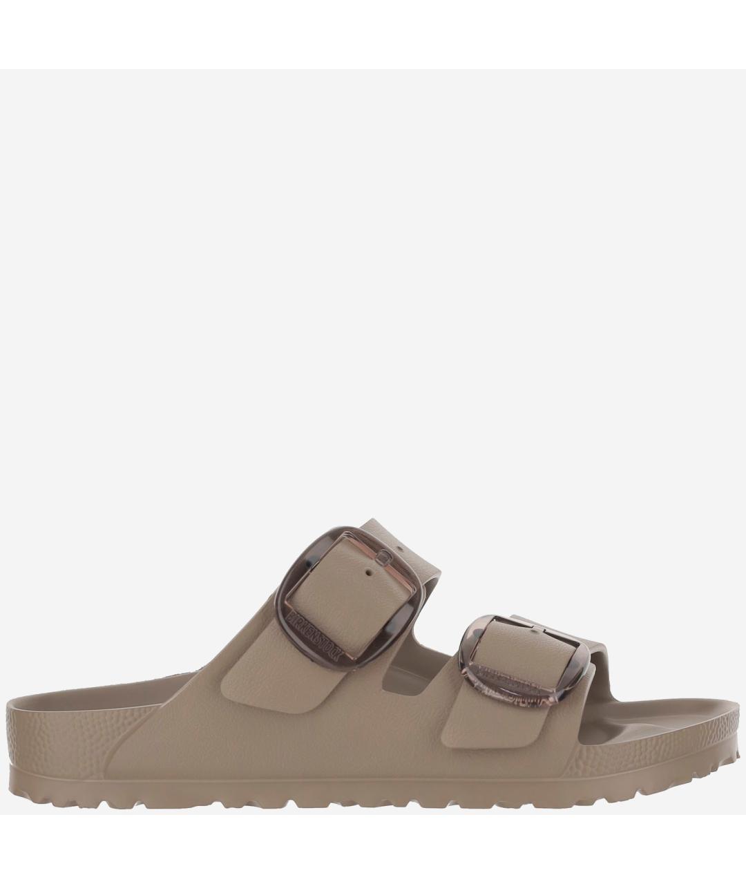 BIRKENSTOCK Бежевые кожаные шлепанцы, фото 6