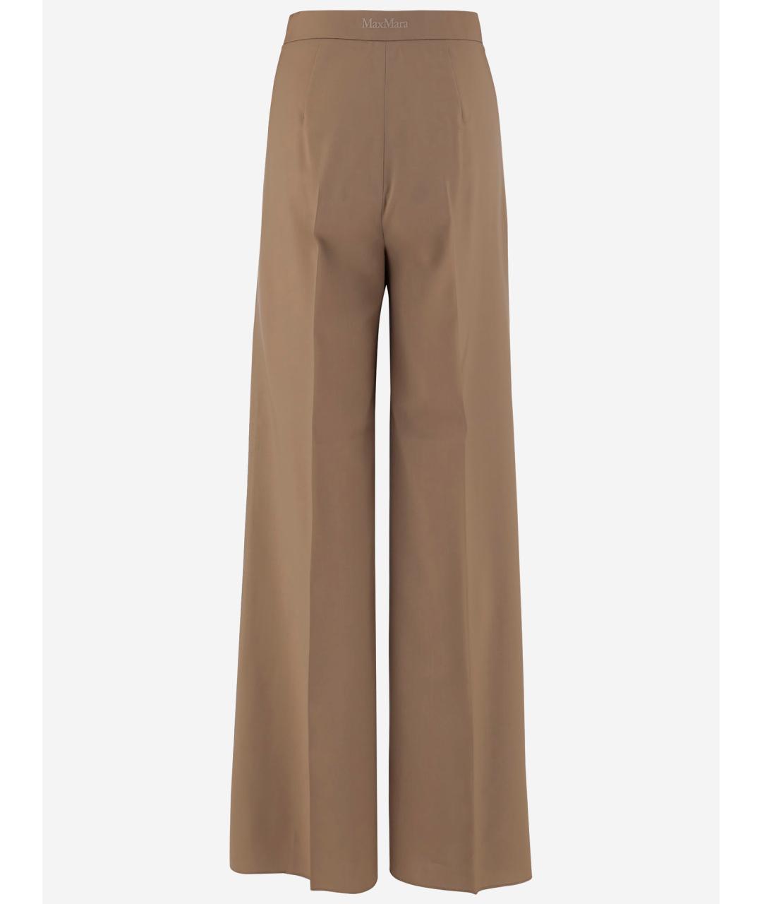 MAX MARA Коричневые прямые брюки, фото 2