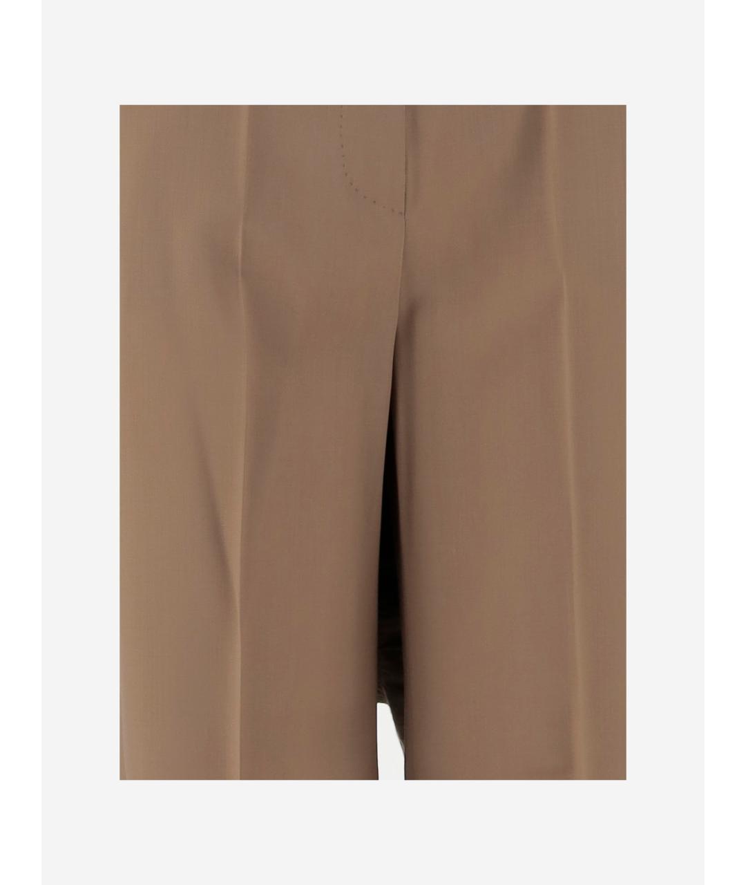 MAX MARA Коричневые прямые брюки, фото 3