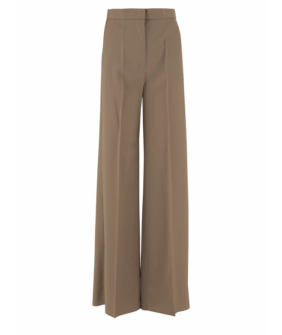 MAX MARA Коричневые прямые брюки, фото 1