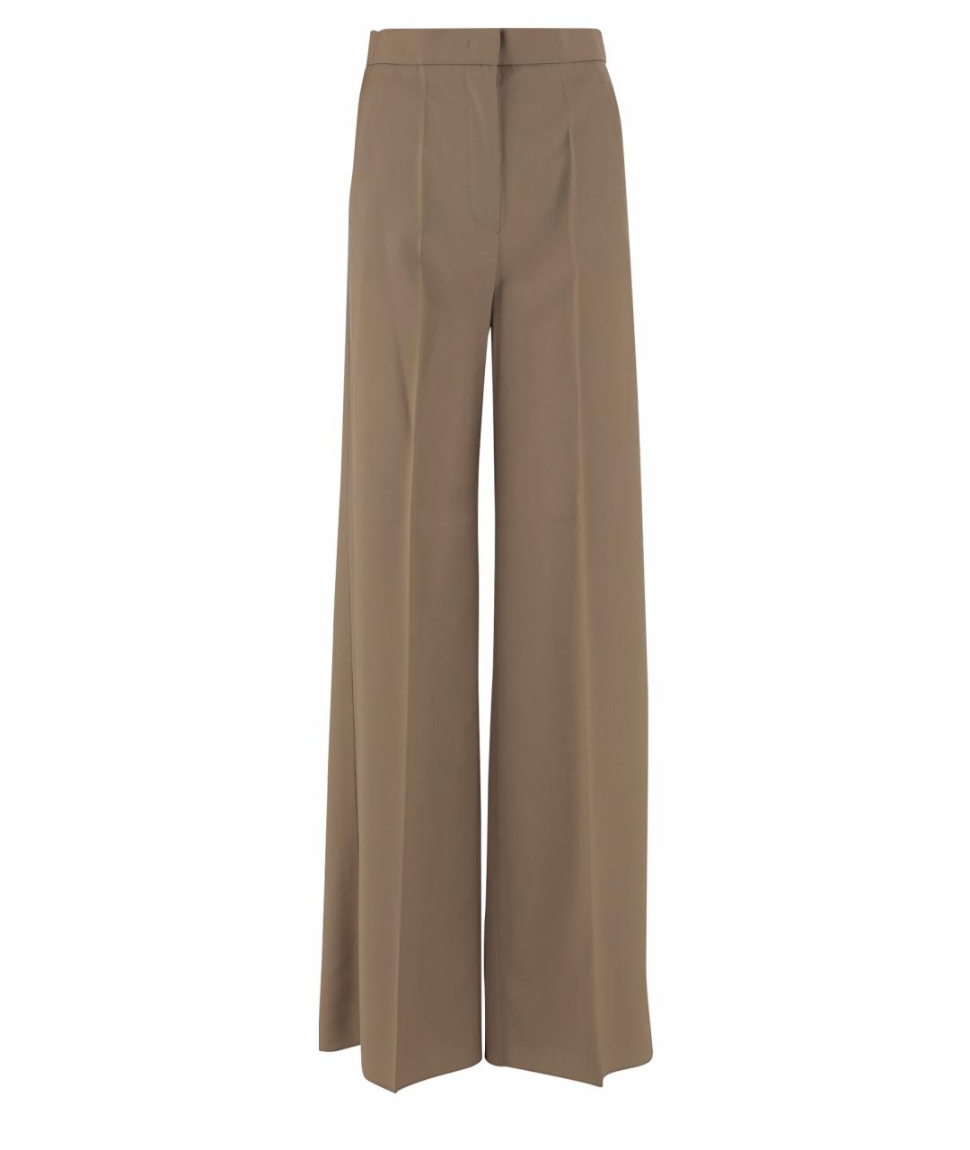 MAX MARA Коричневые прямые брюки, фото 4