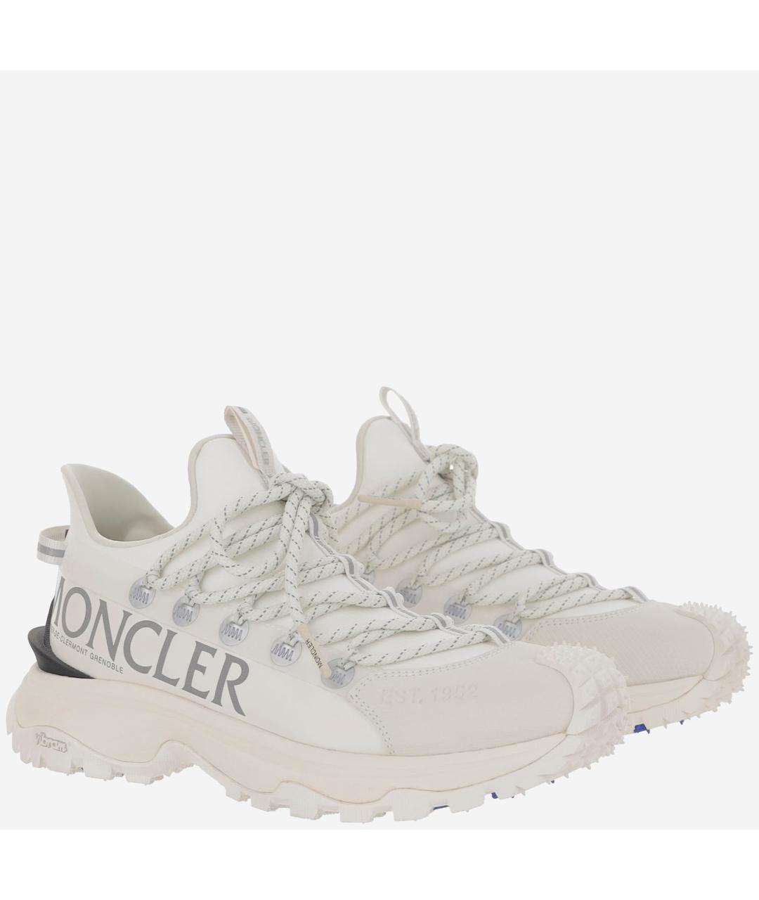 MONCLER Белые синтетические кроссовки, фото 3