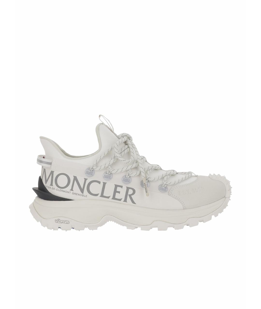 MONCLER Белые синтетические кроссовки, фото 1