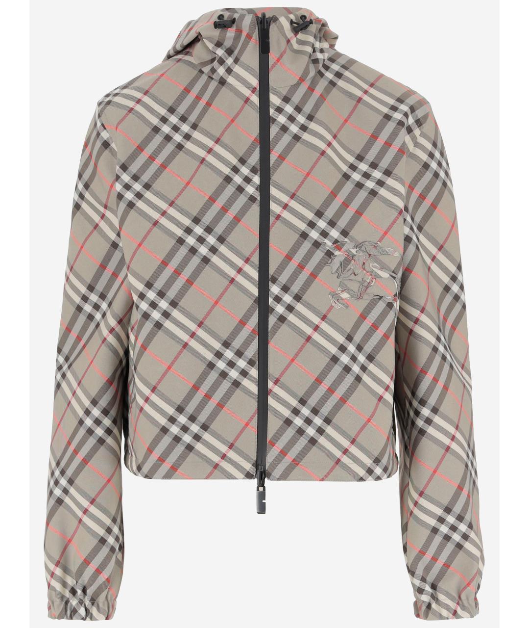 BURBERRY Бежевая полиэстеровая куртка, фото 6