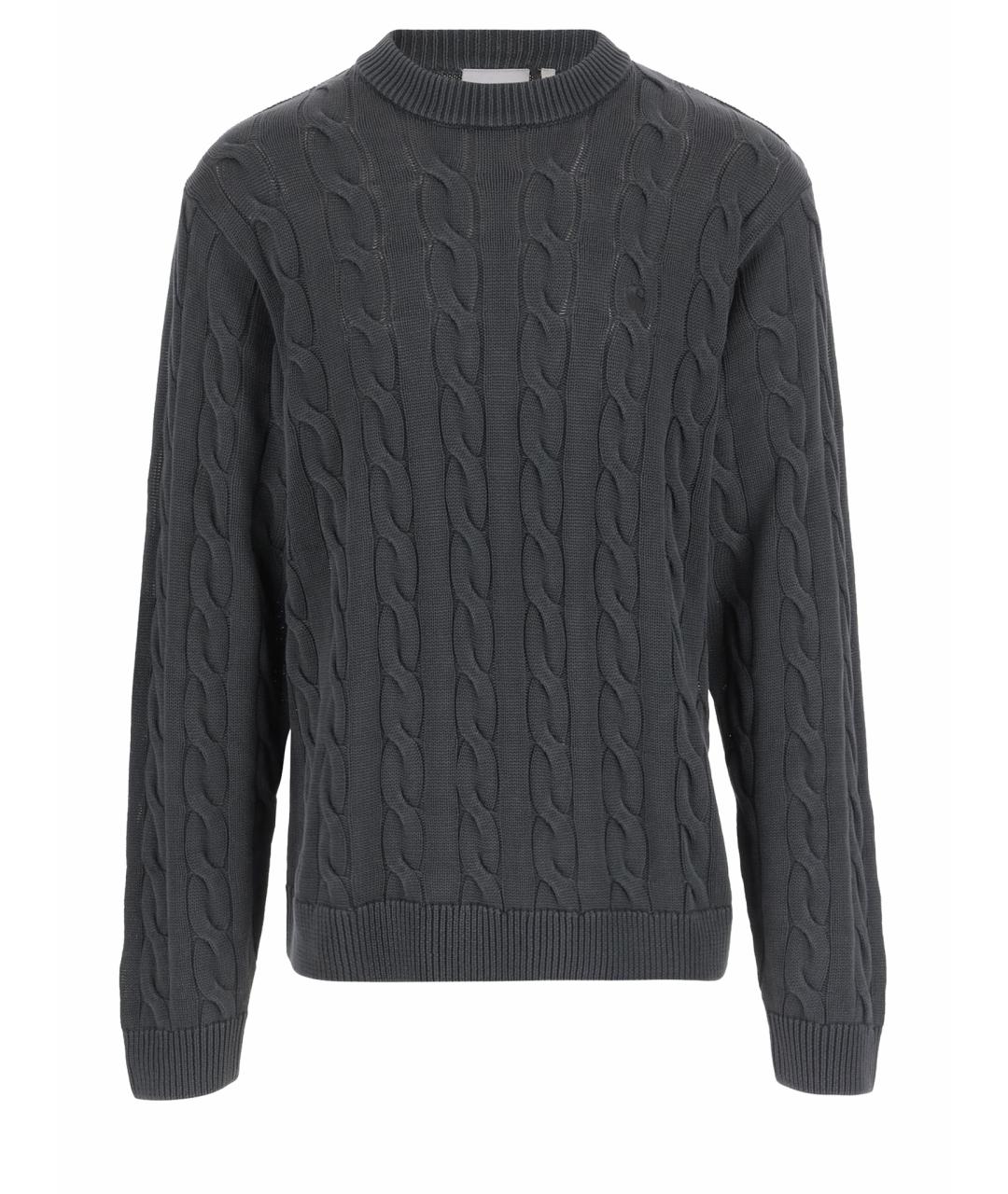 CARHARTT WIP Антрацитовый хлопковый джемпер / свитер, фото 1