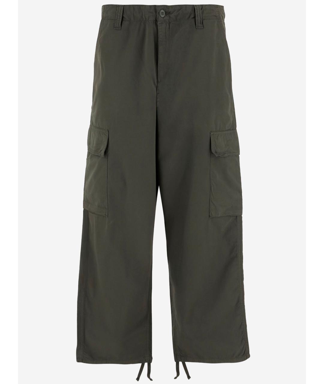CARHARTT WIP Зеленые хлопковые повседневные брюки, фото 4